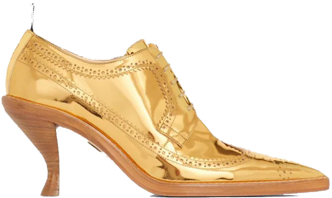 (W) Thom Browne Longwing Brogues Talons Hauts ''Or'' FFH223A07476715 Order (W) Thom Browne Longwing Brogues Talons Hauts ''Or'' FFH223A07476715