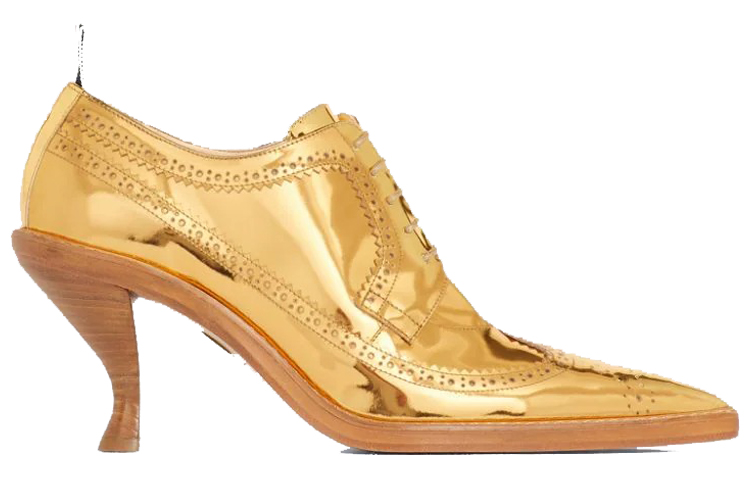 (W) Thom Browne Longwing Brogue High Heels 'Gold' 圖 2