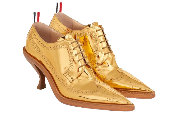 (W) Thom Browne Longwing Brogue High Heels 'Gold' 圖 3