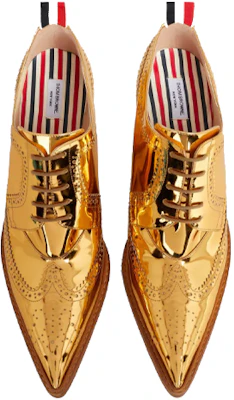 (W) Thom Browne Longwing Brogues Talons Hauts ''Or'' FFH223A07476715 Shop (W) Thom Browne Longwing Brogues Talons Hauts ''Or'' FFH223A07476715