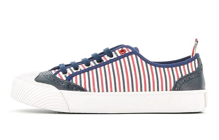 (W) Thom Browne Low-Top 'Blue Red Stripe'