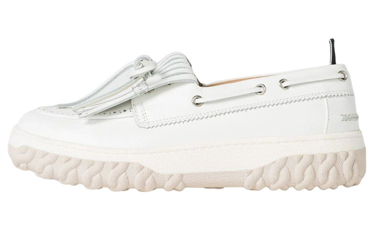 (W) Thom Browne Low-Top Lace-Up 'White Brown'