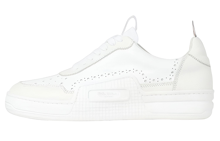 (W) Thom Browne Low-Top Leather 'White Fashion'