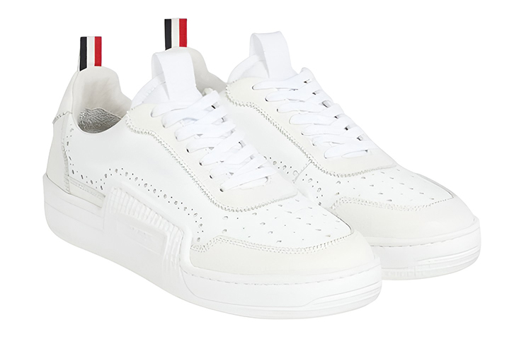 (W) Thom Browne Low-Top Leather 'White Fashion' 圖 2