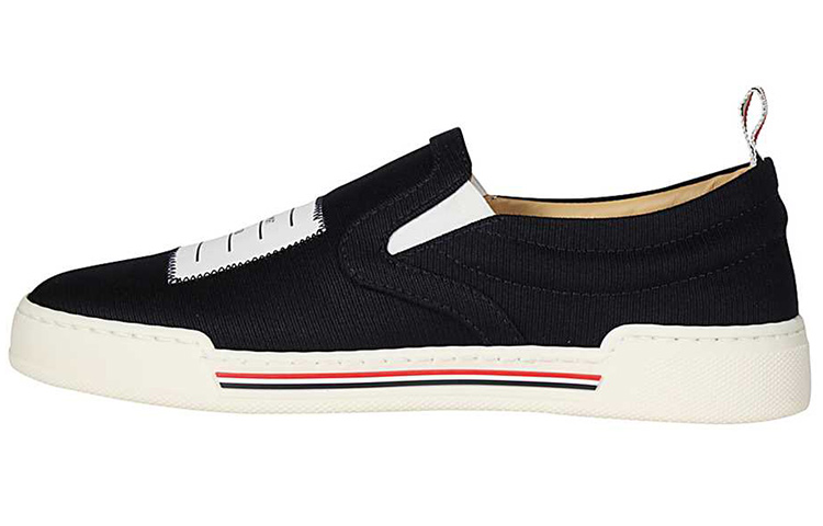 (W) Thom Browne Low-Top Slip-On 'Black and White'