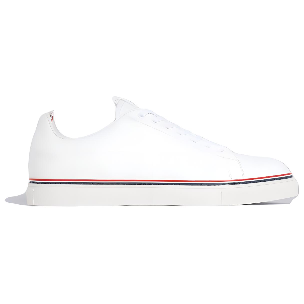 Order (W) Thom Browne Sepatu Low Top 'Kulit Sapi Putih' FFD100A05584100