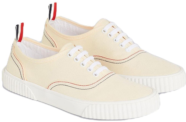 (W) Thom Browne Sepatu Low-Top 'Heritage White' Putih Terbaru FFD063A06555114 Order (W) Thom Browne Sepatu Low-Top 'Heritage White' Putih Terbaru FFD063A06555114