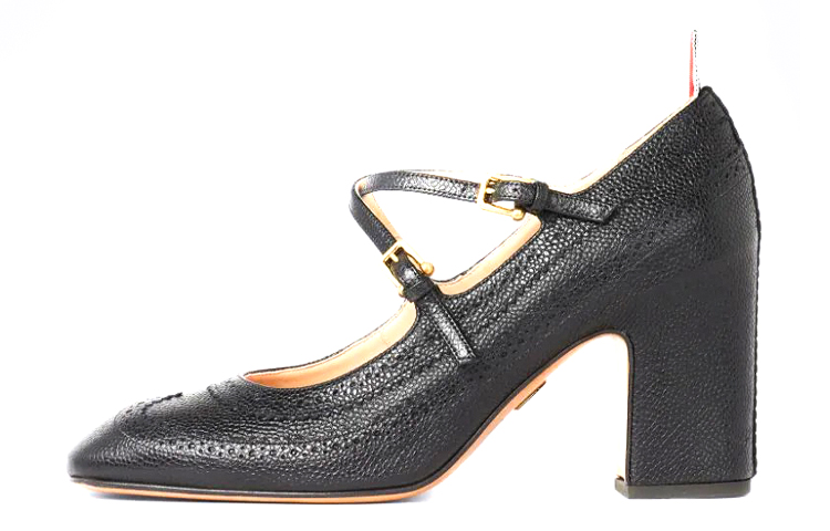 Buy (W) Thom Browne Mary Jane 'Kulit Pebble Hitam' FFH219A06257001