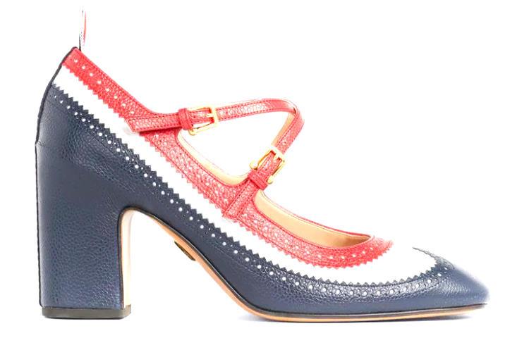 (W) Thom Browne Mary Jane 'Blue Red Pebble Leather' 圖 2