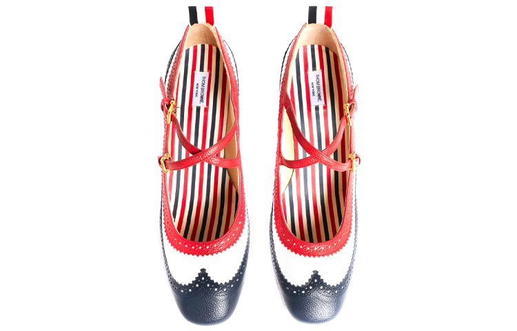 (W) Thom Browne Mary Jane 'Blue Red Pebble Leather' 圖 4