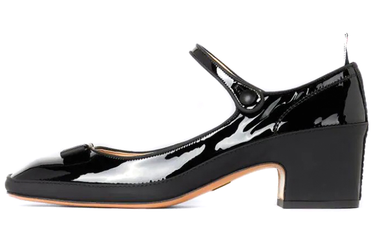 (Women) Thom Browne Mary Jane 'Glossy Black' FFH218A00216001