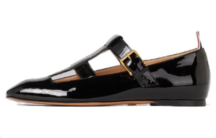 (Women) Thom Browne Mary Jane Flat 'Patent Black' FFF090A00216001