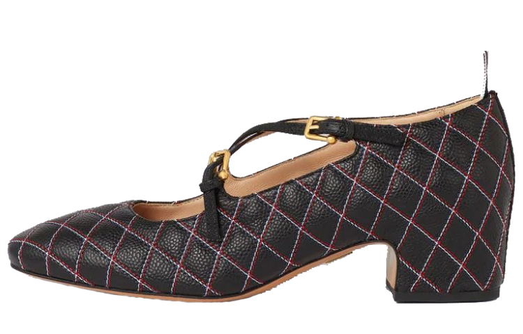 (Women) Thom Browne Mary Jane High Heel 'Black Calfskin' FFH216A06257001