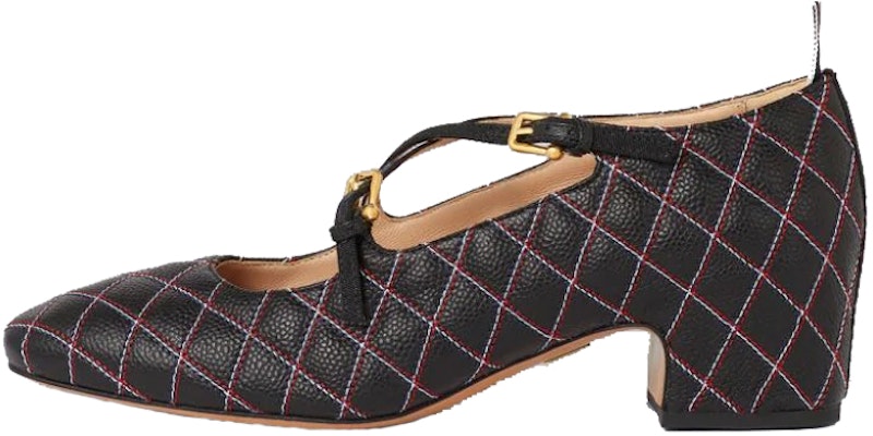 (W) Thom Browne Mary Jane Tumit Tinggi 'Kulit Anak Lembu Hitam' FFH216A06257001 Buy (W) Thom Browne Mary Jane Tumit Tinggi 'Kulit Anak Lembu Hitam' FFH216A06257001