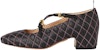 (W) Thom Browne Mary Jane Tumit Tinggi 'Kulit Anak Lembu Hitam' FFH216A06257001