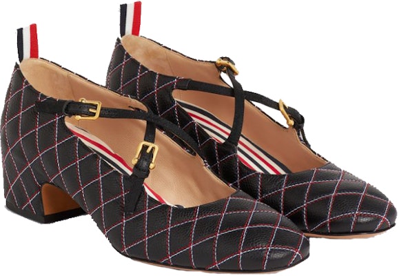 (Women) Thom Browne Mary Jane High Heel 'Black Calfskin' FFH216A06257001 Lookbook (Women) Thom Browne Mary Jane High Heel 'Black Calfskin' FFH216A06257001