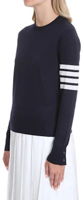 (W) 톰브라운 메리노 울 스트라이프 니트 스웨터 그레이 긴팔. FKA280A-Y1014-035 Sizing (W) 톰브라운 메리노 울 스트라이프 니트 스웨터 그레이 긴팔. FKA280A-Y1014-035