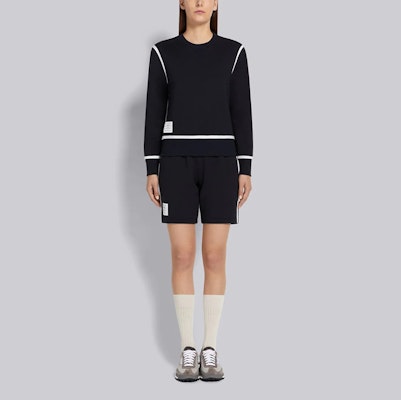 (W) Thom Browne Shorts Deportivos Azul Marino Oscuro Talle Medio. FJQ059A-06931-415 Purchase (W) Thom Browne Shorts Deportivos Azul Marino Oscuro Talle Medio. FJQ059A-06931-415