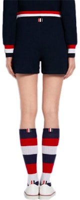 (W) 汤姆布朗海军蓝色三纹腰带条纹短裤 FJQ036A-01732-415 Lookbook (W) 汤姆布朗海军蓝色三纹腰带条纹短裤 FJQ036A-01732-415