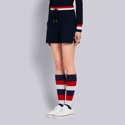 (W) 汤姆布朗海军蓝色三纹腰带条纹短裤 FJQ036A-01732-415 Shop (W) 汤姆布朗海军蓝色三纹腰带条纹短裤 FJQ036A-01732-415