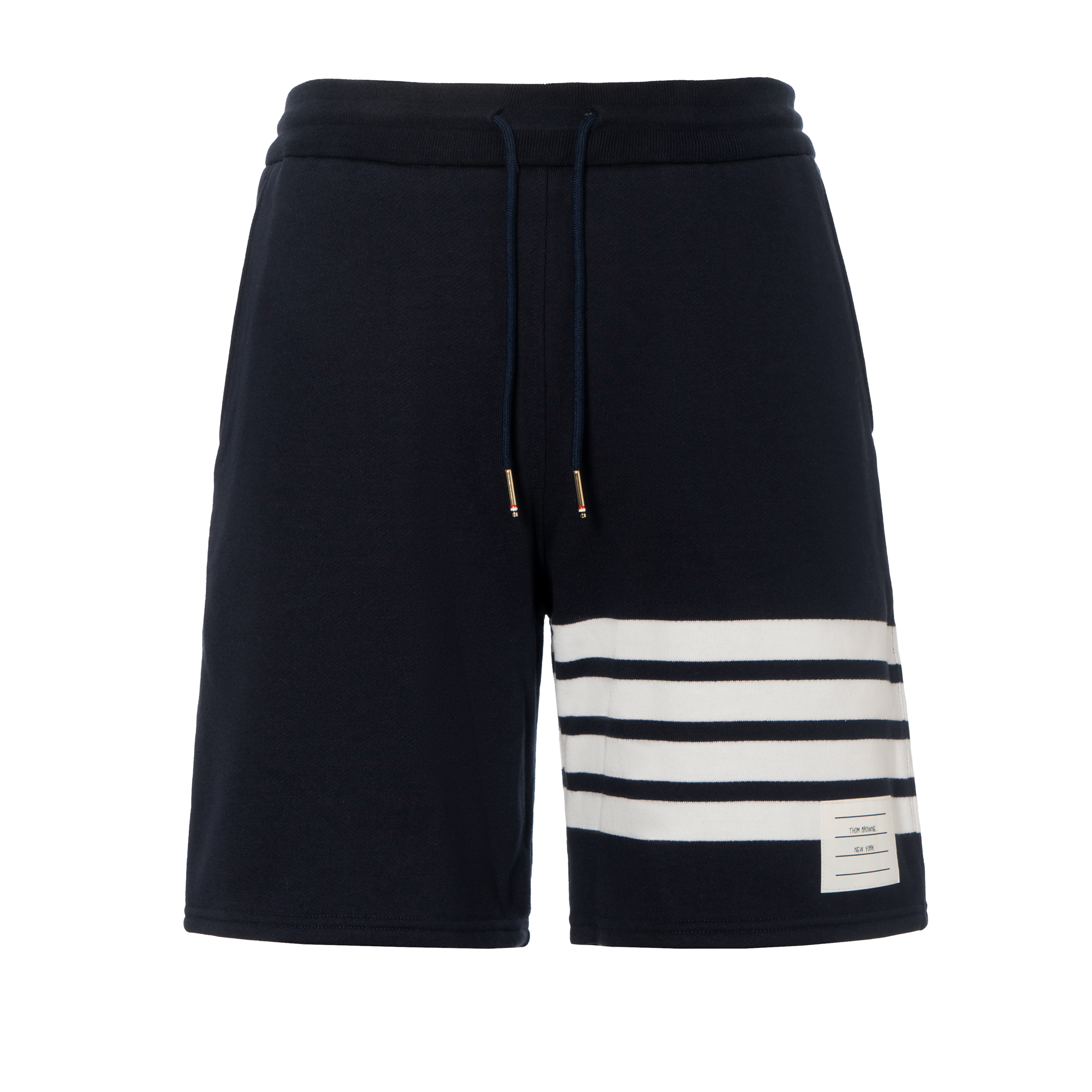 Order (W) Thom Browne Navy Drawstring 4-Bar Bermuda Celana Pendek Santai. FJQ056A-00535-415