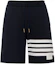 Order (W) Thom Browne Navy Drawstring 4-Bar Bermuda Celana Pendek Santai. FJQ056A-00535-415