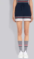 Shop (W) Thom Browne 海軍藍條紋抽繩短褲 FKQ003A-Y5501-415