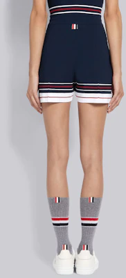 (W) Thom Browne Celana Pendek Navy dengan Garis & Tali Serut FKQ003A-Y5501-415 Purchase (W) Thom Browne Celana Pendek Navy dengan Garis & Tali Serut FKQ003A-Y5501-415