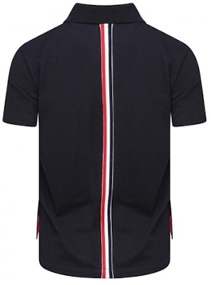 (W) 톰 브라운 네이비 반소매 폴로 트리컬러 스트라이프 디자인 FJP014A-00050-415 Lookbook (W) 톰 브라운 네이비 반소매 폴로 트리컬러 스트라이프 디자인 FJP014A-00050-415