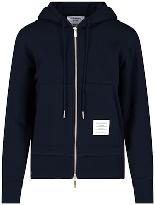 (W) Thom Browne 海军蓝拉链连帽衫背后三条纹 FJT051A-03377-415 Order (W) Thom Browne 海军蓝拉链连帽衫背后三条纹 FJT051A-03377-415