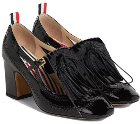 (Women) Thom Browne Patent Fashion Square Toe Block Heel 'Black' FFH254A00216001 Lookbook (Women) Thom Browne Patent Fashion Square Toe Block Heel 'Black' FFH254A00216001