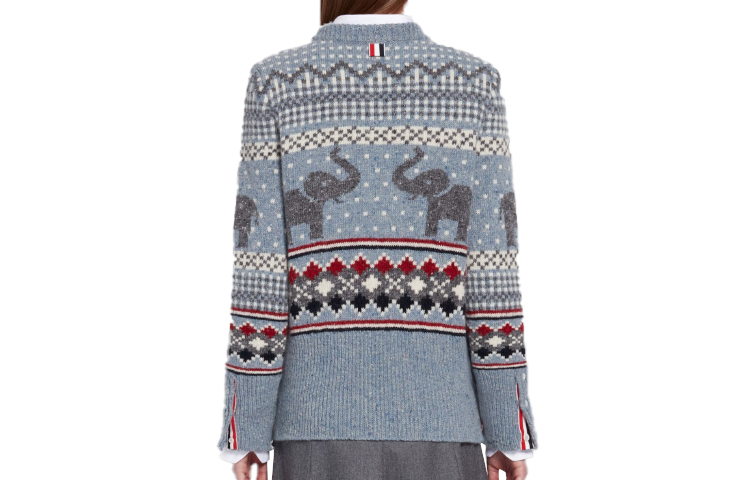 (Women) Thom Browne Patterned Wool Knit Sweater FKA287A-00278-996 圖 3
