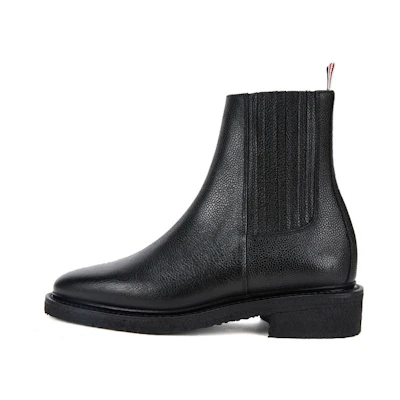 (W) Thom Browne Pebble Grain Leather Chelsea Boot 'Black'
