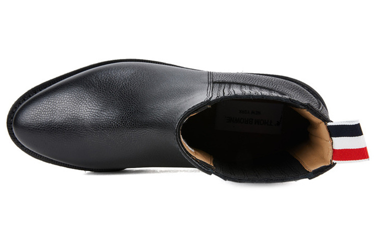 Shop (W) トムブラウン ペブルレザー チェルシーブーツ (黒) FFB111B06257001