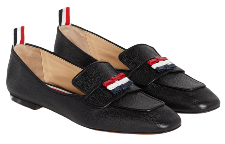 Lookbook (W) Thom Browne Kasut Loafer Kulit Pebble Grain 'Hitam' FFF105A06257001