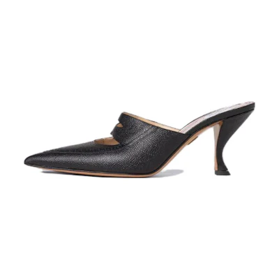 (W) Thom Browne Penny Loafer Mules 'Black'