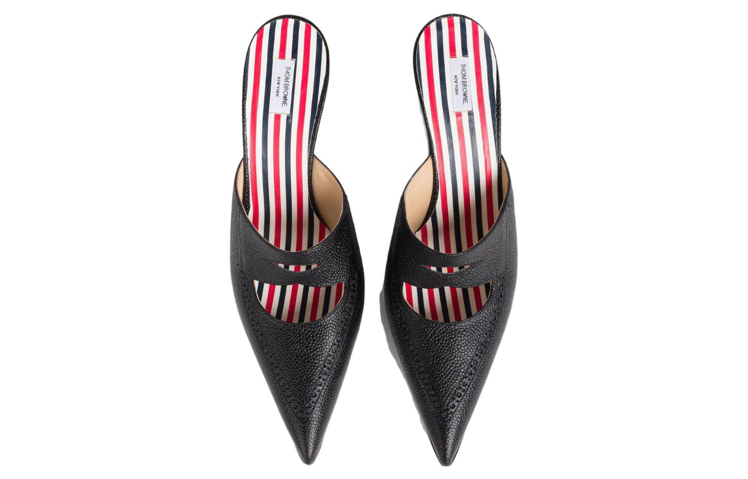 Lookbook (Women) Thom Browne Penny Loafer Mules 'Black' FFH256A06257001
