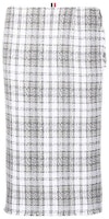 (Women) THOM BROWNE Plaid Tweed Pencil Skirt Casual Long Skirt. FGC791T-07492-035 (Women) THOM BROWNE Plaid Tweed Pencil Skirt Casual Long Skirt. FGC791T-07492-035