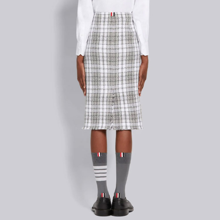 Shop (W) THOM BROWNE 格纹粗花呢铅笔裙休闲长裙. FGC791T-07492-035