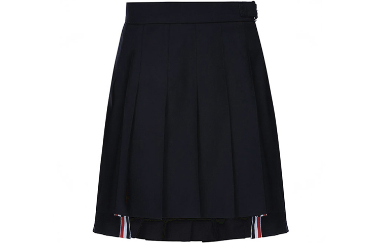 Order (W) Falda Thom Browne Plisada Azul Marino con Rayas de Uniforme Escolar FGC402A-00626-415