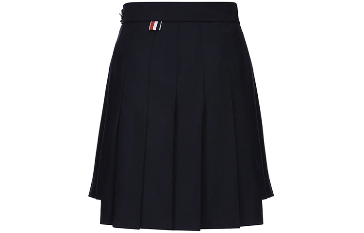 Lookbook (W) Falda Thom Browne Plisada Azul Marino con Rayas de Uniforme Escolar FGC402A-00626-415