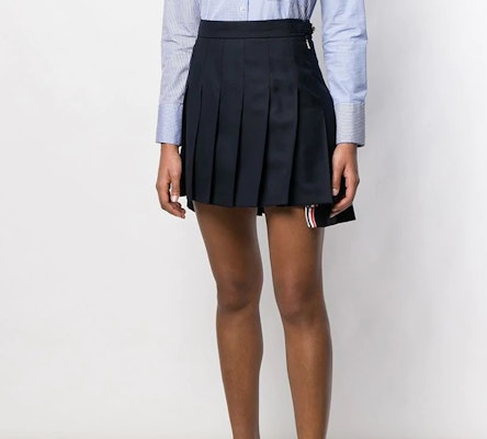 (W) Falda Thom Browne Plisada Azul Marino con Rayas de Uniforme Escolar FGC402A-00626-415 Purchase (W) Falda Thom Browne Plisada Azul Marino con Rayas de Uniforme Escolar FGC402A-00626-415