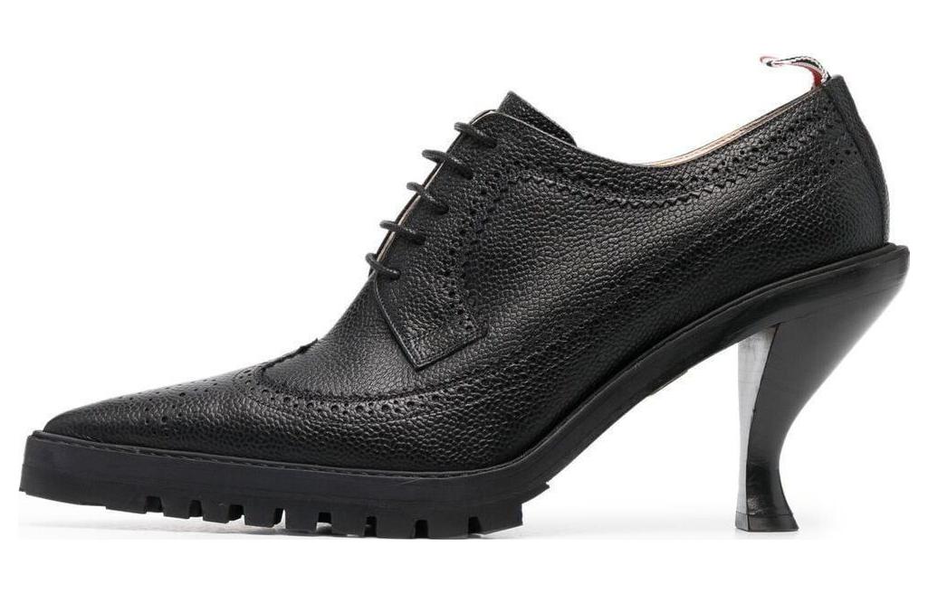 (Women) Thom Browne Pointed Toe Lace-Up Stiletto 'Black' FFH224A06257001