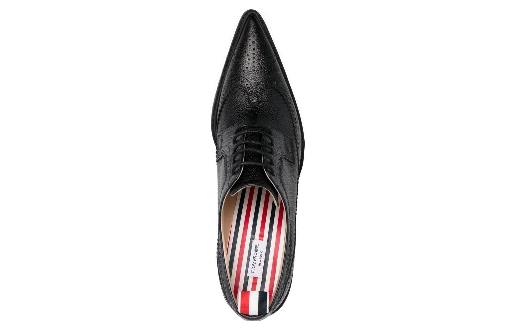 Lookbook (Women) Thom Browne Pointed Toe Lace-Up Stiletto 'Black' FFH224A06257001