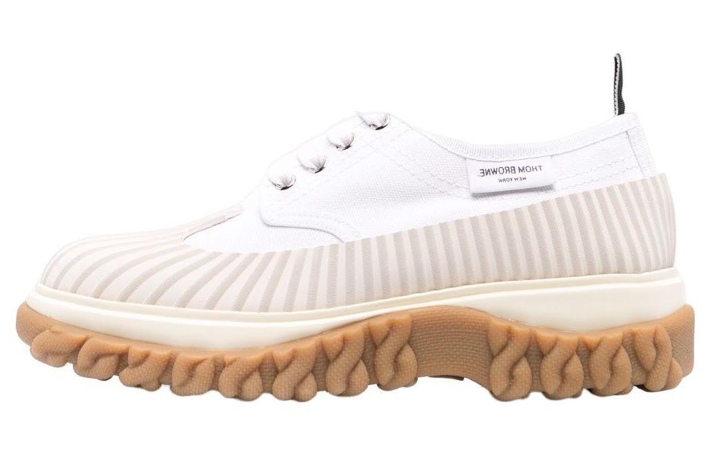 (Women) Thom Browne Rubber Cap-Toe Low Top 'White' FFD105A01588100