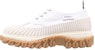 (W) Thom Browne Kasut Rendah Getah Cap-Toe 'Putih' FFD105A01588100