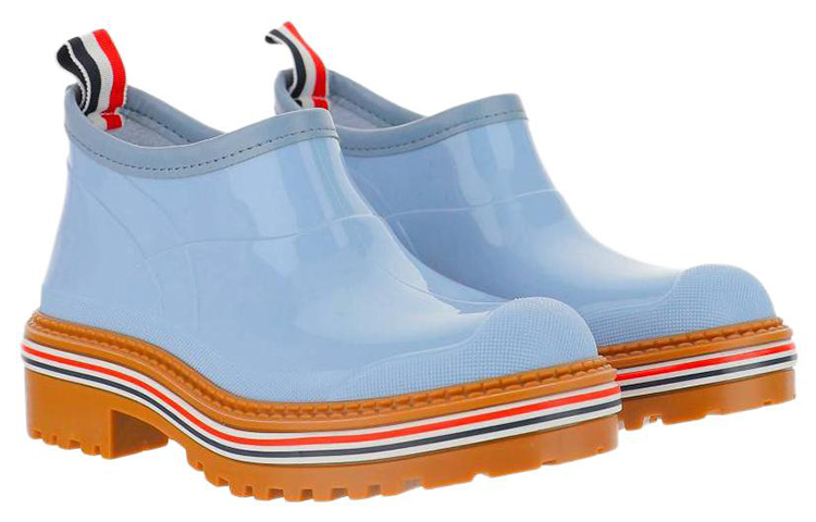 Order (W) Thom Browne Sepatu Boot Slip-On Karet 'Biru' FFB171A05690455