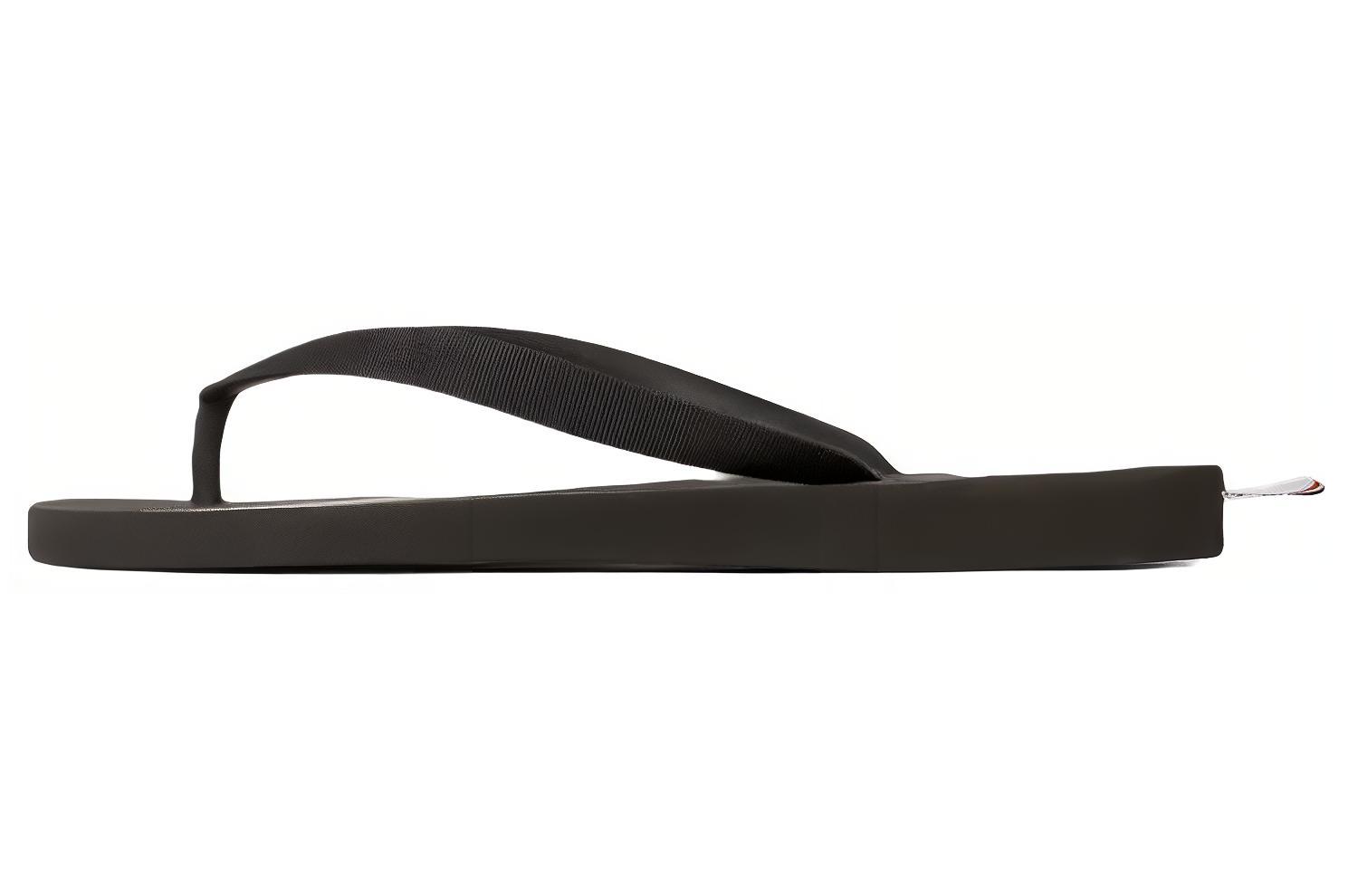 Buy (W) Chanclas de Goma Thom Browne con Rayas 'Negras'. FFF110A05690001