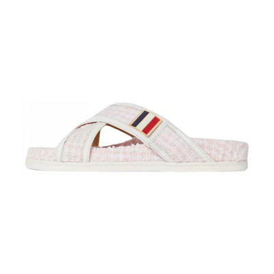 (W) Thom Browne Sandal 'Light Pink Tweed with Enamel Buckle'