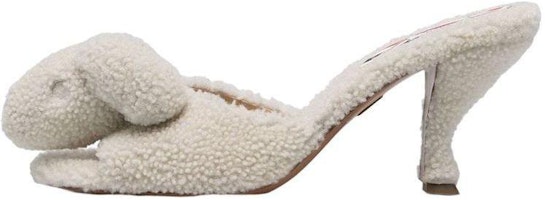 (Women) Thom Browne Sheepskin Mule 'White Round Toe Stiletto' FFF129AL0010100 (Women) Thom Browne Sheepskin Mule 'White Round Toe Stiletto' FFF129AL0010100